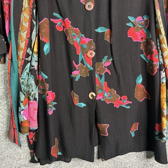 Vintage Lida Caputo Top Dress Floral Button Up Size 1x - Picture 5 of 11